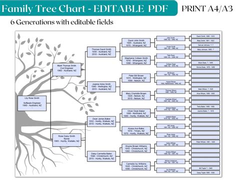 Family Tree Title Chart