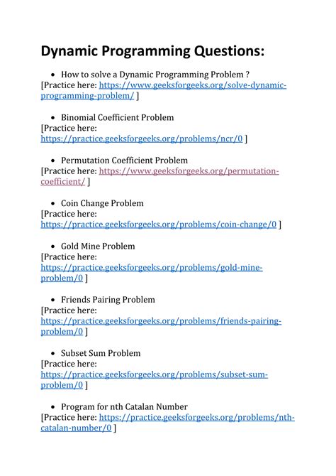 famous dynamic programming questions