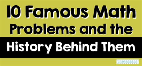 famous math problems in history