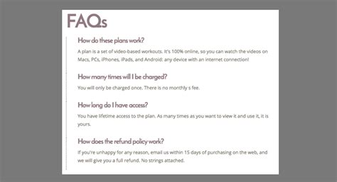 Faq Example Template
