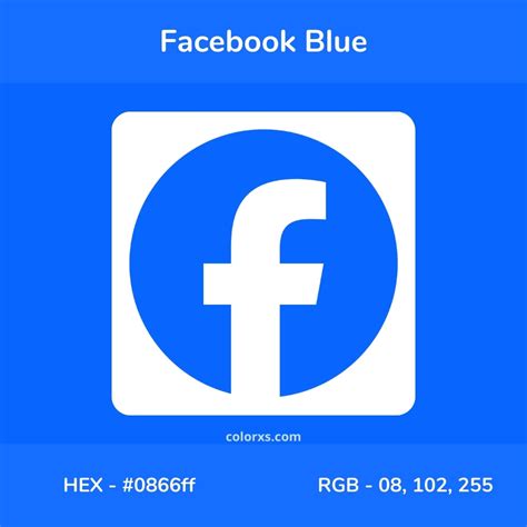 fb blue colour code
