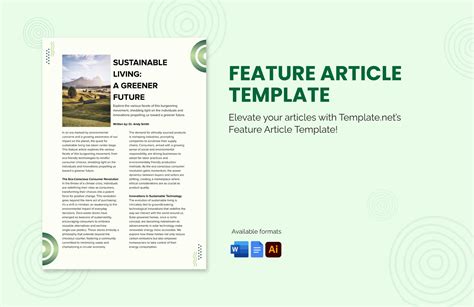 feature article design template