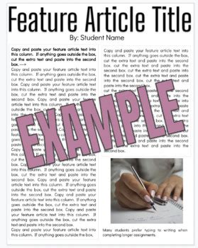 feature article example for students about education