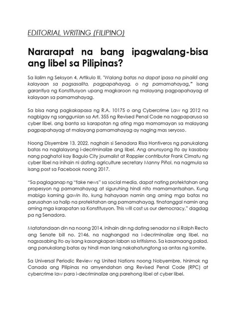 feature writing topics in journalism in the philippines