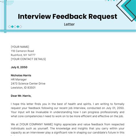 feedback request letter example