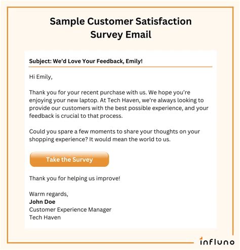 feedback survey email example