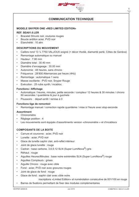 fiche technique template