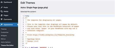file editor wordpress