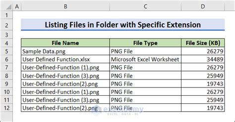 file extension vba excel