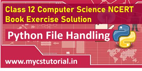 file handling in python class 12 solutions