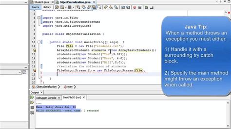 file input output program in java