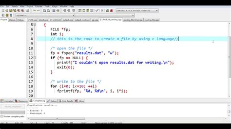 file open code in c