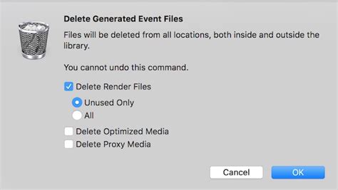 final cut cache delete