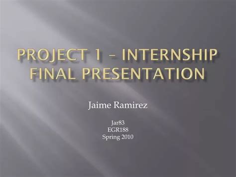 final internship presentation examples