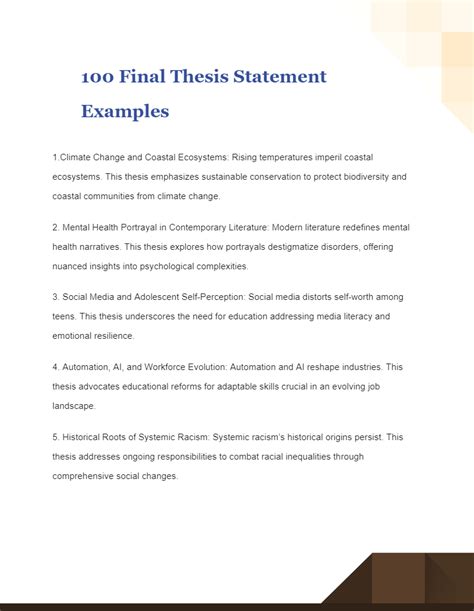 final statement examples