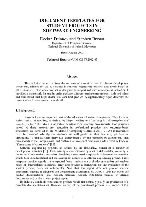 final year project report format for computer science and engineering