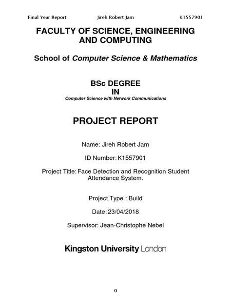 final year project report sample for computer science