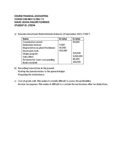 financial accounting course code
