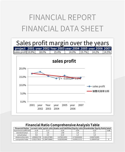 financial data sheet excel