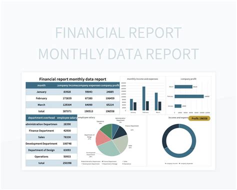 financial report data in excel