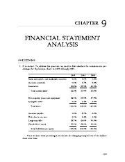 financial statement analysis problems and solutions doc