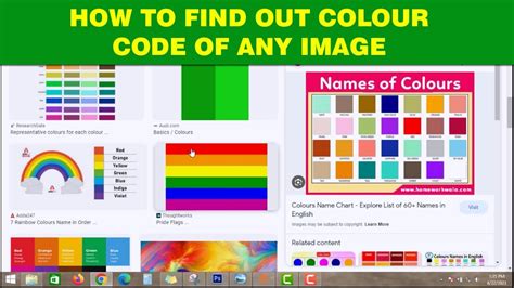 find colour code by reg