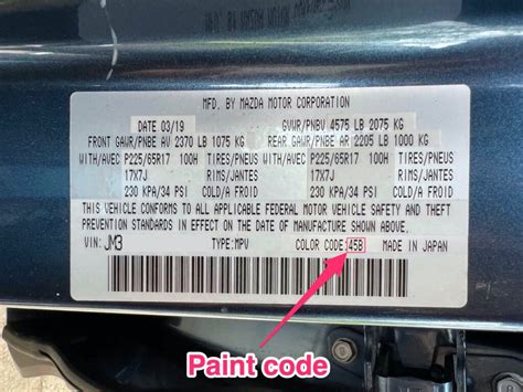 find paint code by registration