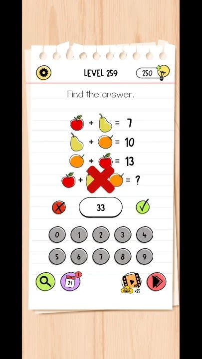 find the answer 259 brain test