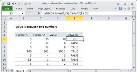 find value between two numbers