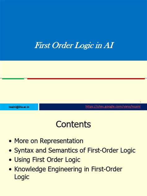 first order logic pdf