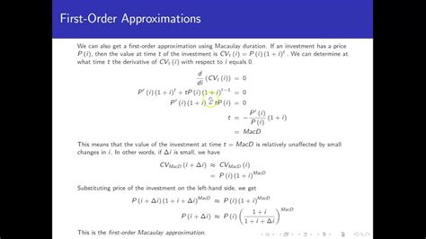 first order modified approximation formula