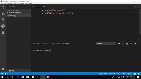 first program in python