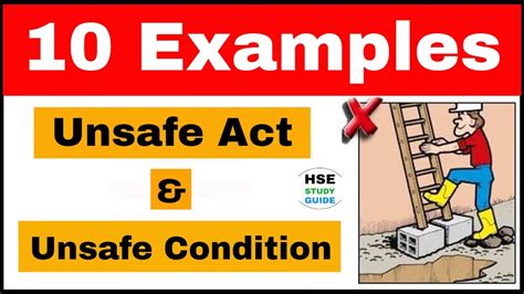 five examples of unsafe conditions