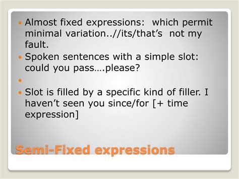 fixed and semi fixed expressions pdf