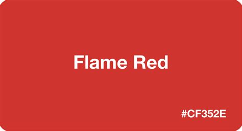 flame red colour code
