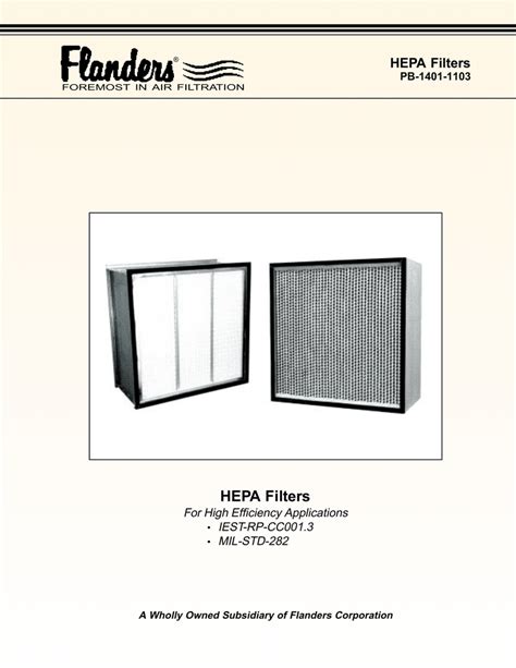 Flanders Filters Catalog
