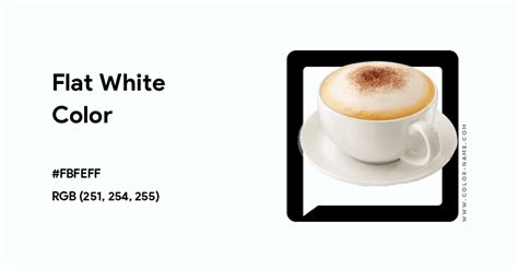 flat white colour code