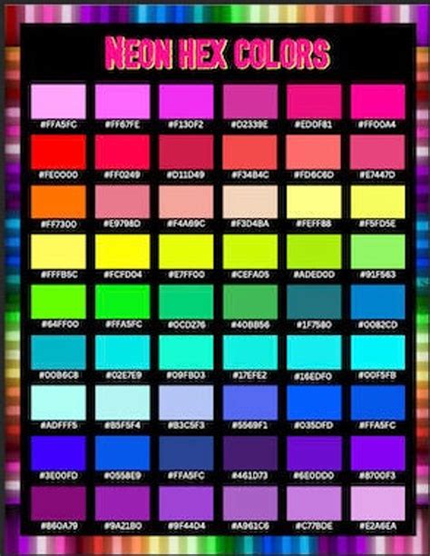 fluorescent color code