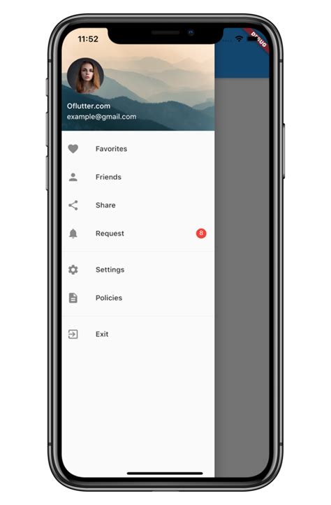 flutter add menu to appbar