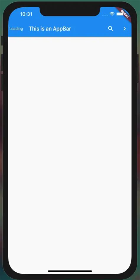 flutter appbar actions example