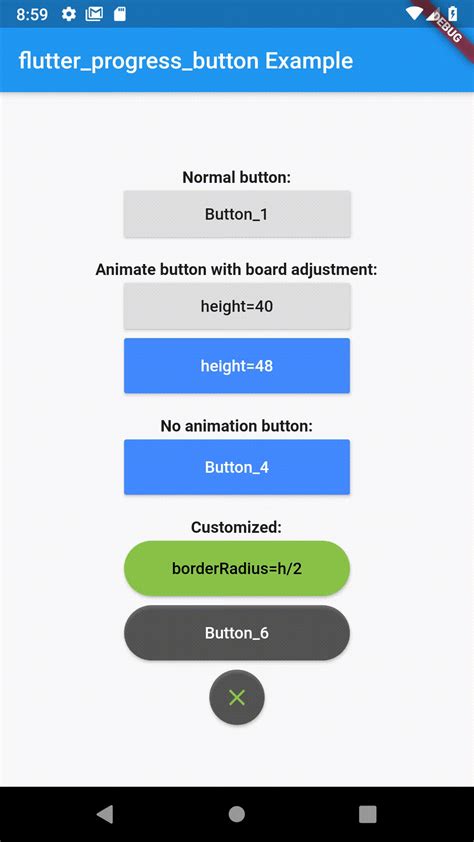 flutter button code