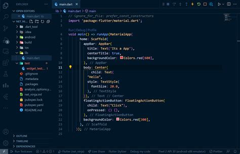 flutter code formatter vscode
