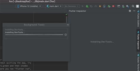 flutter devtools not working android studio