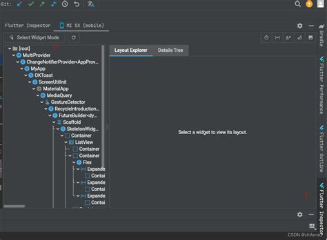 flutter inspector not working in android studio