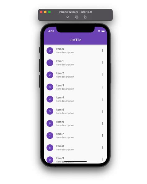 flutter list example