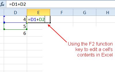 fn f2 in excel