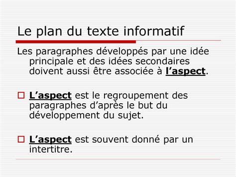 fonction du texte informatif