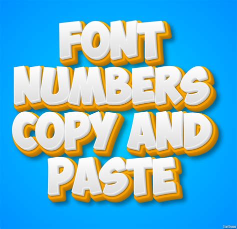 font copy and paste numbers
