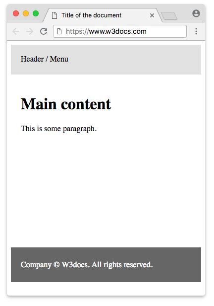 footer tag example