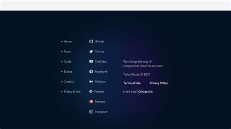 footer tailwind css codepen
